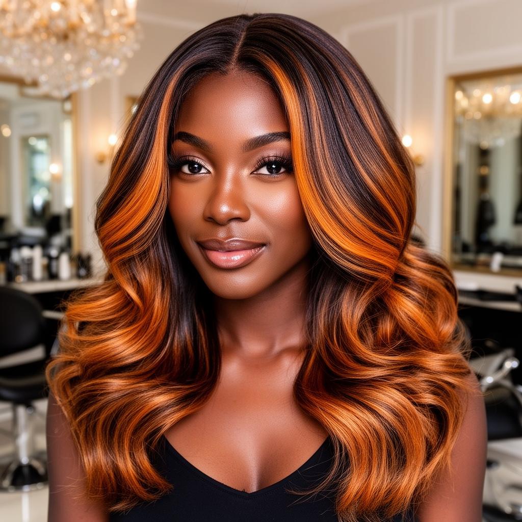 Hair colouring on a Black woman