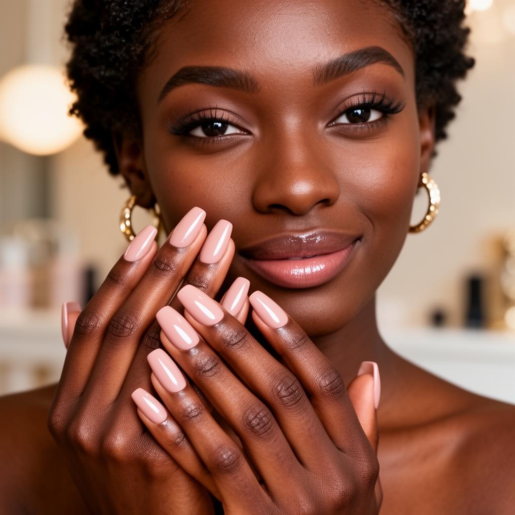 Manicured nails on a Black woman