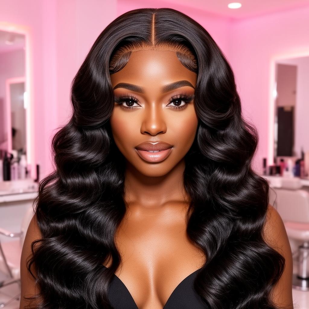 HD lace frontal install on a beautiful Black woman